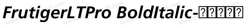 FrutigerLTPro BoldItalic字体转换
